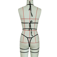 Lace Straps Lingerie Set