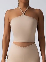 Crop Top Built-In Pads Sports Bra