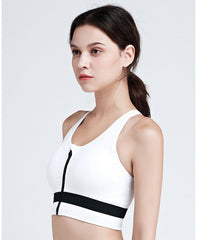 Zipper Shockproof Sports Bra