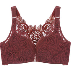 Rose Thin Adjustable Front Buckle Bra