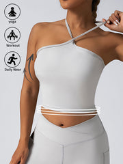 Crop Top Built-In Pads Sports Bra