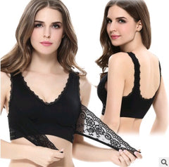 Front cross side buckle bra