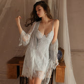 Low-Cut Mesh Camisole Nightdress