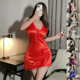 Satin Suspender Lingerie Nightdress