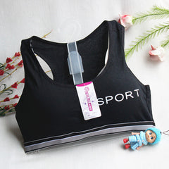 Grey Sports Bra - Comfortable & Stretchable