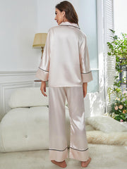 Button-Up Long Sleeve Pajama Set