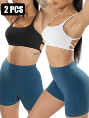 2 Pack Criss Cross Strappy Sports Bras