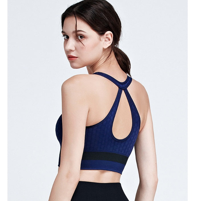 Zipper Shockproof Sports Bra