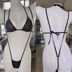 Sexy Rhinestone Bodysuit & Bikini Set for Women